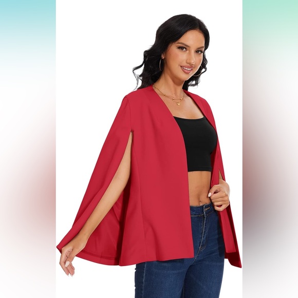 Red cape blazer - Picture 7 of 7
